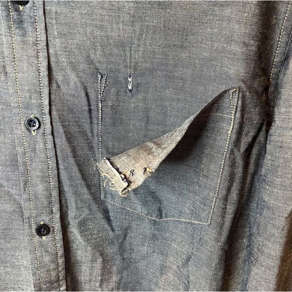 Patagonia Men's Long-Sleeved Bluffside Shirt Blue Button Down Size Large - Picture 9 of 14